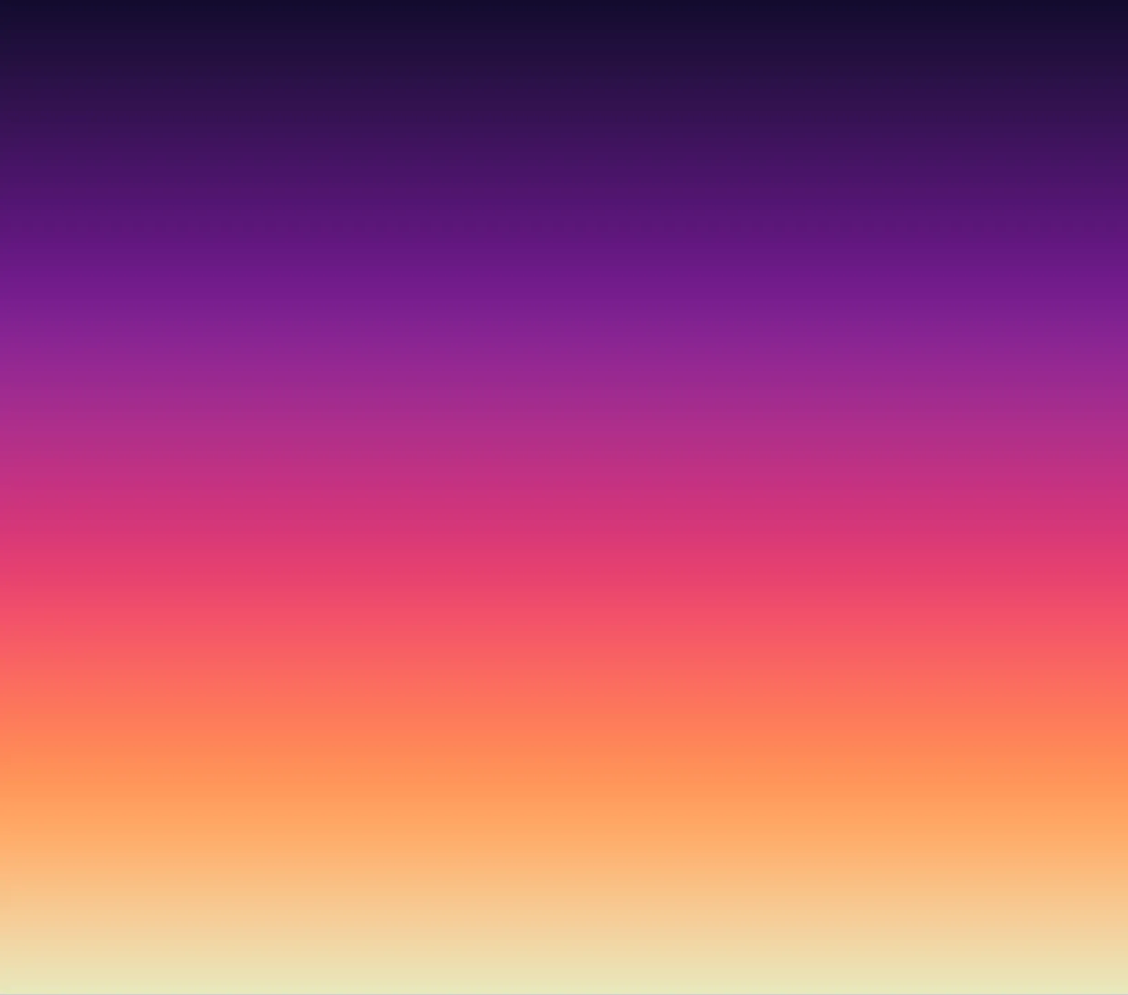 A vertical gradient running from dark navy through purple, pink and orange to pale yellow